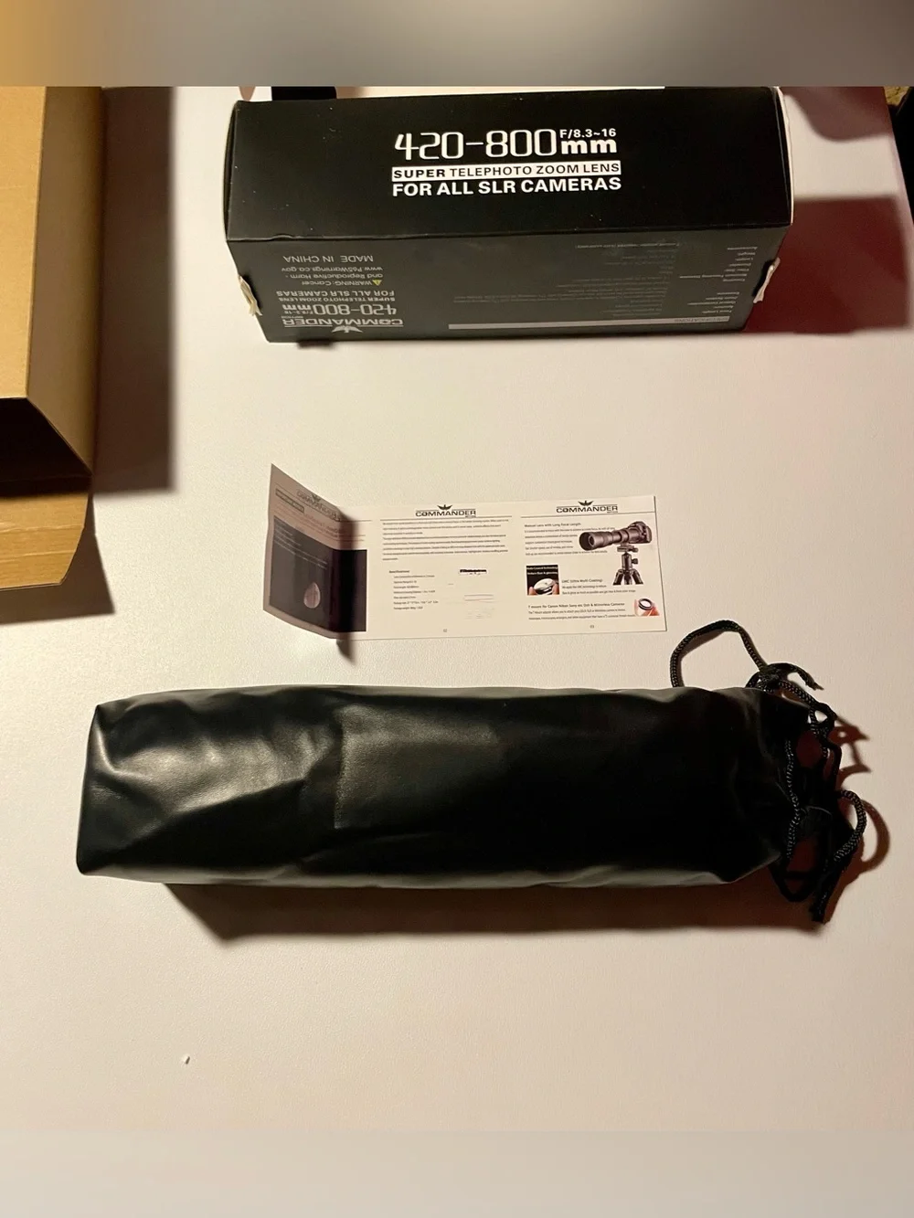 Commander Optics 420-800mm f/8.3-16 Super Telephoto SLR Zoom Camera Lens NIB